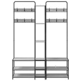 Coat Stand with Shoes Bench Grey Sonoma 143 x 30 x 199.5 cm 8012047