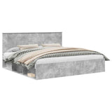Bed Frame with Headboard Concerte 200 x 200 cm Solid Pine Wood 3410968