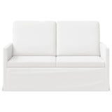 2 Seater Sofa White 130 x 81 x 82 cm Fabric 42041050