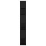 Book Cabinet Room Divider Black 80x24x186 cm Engineered Wood 809153