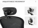 Multi-Adjustable Office Chair, with Lumbar Support, Headrest and Mesh Back - Black T3398P377443