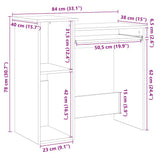 Desk with Shelves Concrete Grey 84x40x78 cm Engineered Wood 860448