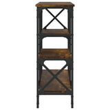 Console Table Smoked Oak 150x29x76.5 cm Engineered Wood 835471