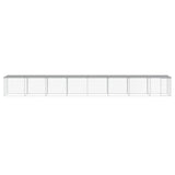Chicken Cage with Roof Light Grey 803x98x90 cm Galvanised Steel 3189057