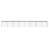 Chicken Cage with Roof Light Grey 803x98x90 cm Galvanised Steel 3189057