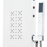 Shower Panel Unit Aluminium 20x44x130 cm White 142995