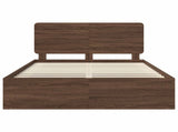 Bed Frame with Headboard Brown Oak 140 x 200 cm Solid Pine Wood 3412485