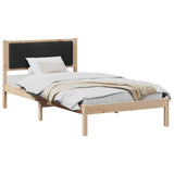 Bed Frame with Upholstered Headboard Black 100 x 200 cm 878281