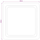 LED Bathroom Mirror Transparent 60 x 60 cm Tempered Glass 42045828