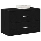 Cabinet with 2 Drawers Black Oak 60x31x40 cm Engineered Wood 858823