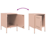 ZNTS Bedside Cabinets 2 pcs Pink 36x39x50.5 cm Steel 842913