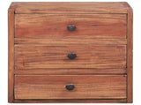 Bedside Cabinet with 3 Drawers 35x25x35 cm Solid Mahogany Wood 283938
