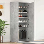 Shoe Cabinet with Door Grey 80 x 39 x 180 cm Engineered wood 3333869