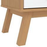 Drawer Cabinet OLDEN White and Brown Solid Wood Pine 358590