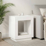 Side Table White 60 x 40 x 65 cm Engineered Wood 899895