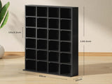 CD Storage Unit with Adjustable Shelves, 89 x 130.5 cm, Black T3398P344774