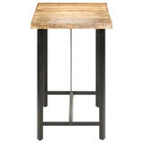 ZNTS Bar Table 150x70x107 cm Rough Mango Wood 286612