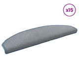 Self-adhesive Stair Mats 15 pcs Light Grey and Blue 42038650