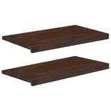 Window Sills 2 pcs Dark Brown 80x 40 x 2 cm Solid Beech Wood 42048320