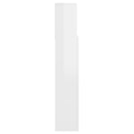 ZNTS Headboard Cabinet High Gloss White 140x19x103.5 cm 811868