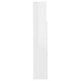 ZNTS Headboard Cabinet High Gloss White 140x19x103.5 cm 811868