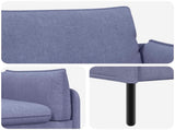 2-Seater Sofa Jeans Blue 188 x 81 x 89 cm Fabric 42048611