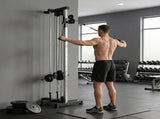 SPORTNOW Wall Mount Cable Machine, 15 Positions Adjustable Cable Crossover Machine Dual Pulley T3398P549112
