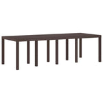 Garden Dining Set 11 pcs Brown Polt rattan 3378598