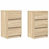 Bedside Cabinets with 3 Drawers 2 pcs Sonoma Oak 39x35x65 cm 861342