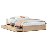 Bed Frame without Mattress 150x200 cm King Size Solid Wood Pine 3301690