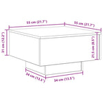 ZNTS Coffee Table, Old Wood, 55x55x31 cm, Engineered Wood 862991