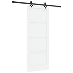Sliding Door Manual White and black 83 x 211 cm 3333507