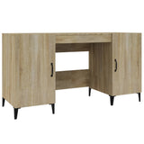 Desk Sonoma Oak 140x50x75 cm Engineered Wood 812774