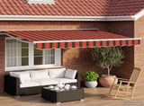 Electric Retractable Awning Orange, Black and White 3.5 x 2 m 3421735