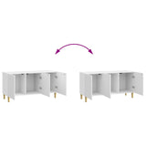 TV Cabinet High Gloss White 99 x 34.5 x 50 cm Engineered Wood 894719