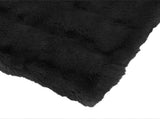 Anti-Slip Faux Rabbit Fur Blanket Olite 4 pcs Black Polyester 42021837