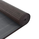 Rug Rectangular Dark Brown100x500 cm Bamboo 376965