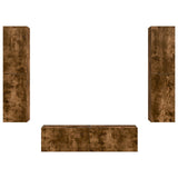 TV Cabinet Set 6 pcs Smoked Oak Engineered Wood 3409128