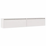 Wall Cabinets 2pcs White 100x30x35 cm Solid Wood Pine 813468