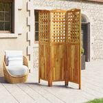 3-Panel Room Divider 121.5x2x180 cm Solid Wood Acacia 318547