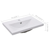 Sink Cabinet with Built-in Basin Black Engineered Wood 3099042