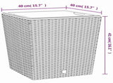Planter with Removable Inner Anthracite 37 / 64 L PP Rattan 364681