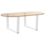 Coffee Table Legs V-Shape 2 pcs White 70x cm Steel 4012637