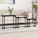 Nesting Coffee Table 3 pcs Black oak Engineered wood 883533