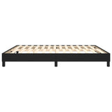 Box Spring Bed Frame Black Super King Faux Leather 3121185