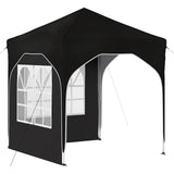 Pop-up Party Tent 192 x 192 x 245 cm Black 42019832