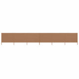 6-panel Wind Screen Fabric 800x120 cm Taupe 47177