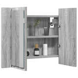 LED Mirror Cabinet Grey Sonoma 60x12x45 cm Engineered Wood 822842