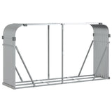 Log Holder Silver 180x45x100 cm Galvanised Steel 364594