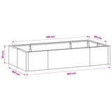 Retaining Wall 6 pcs 200 x 100 x 30 cm Steel Black 3449219